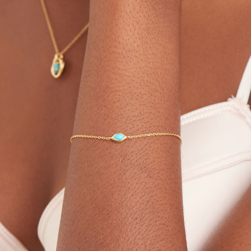 Ania Haie Making Waves armband - Turquoise Wave Gold Goldplated B044-02G