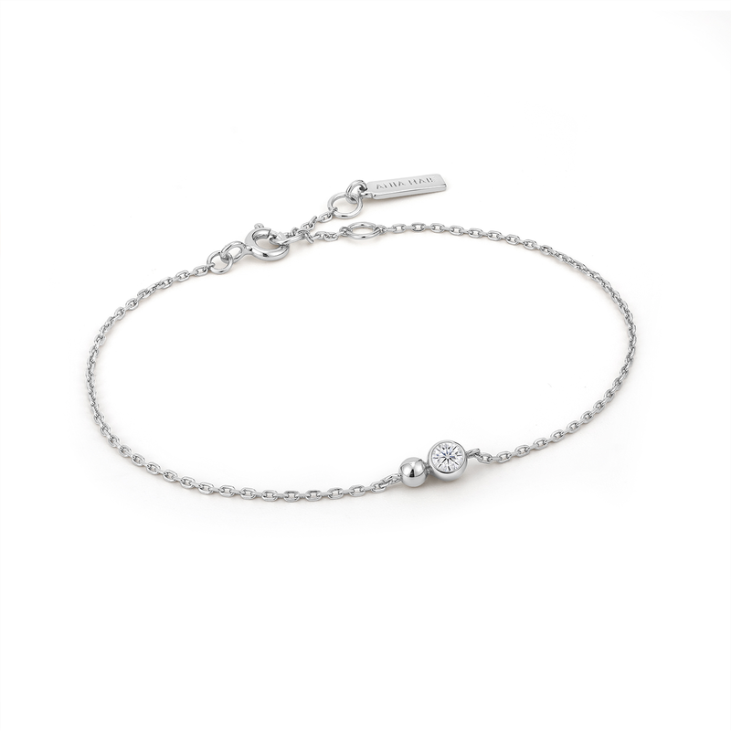 Ania Haie Spaced Out armband - Silver Sparkle Chain Silver B045-01H-CZ