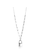 Zinzi Zilveren ketting met hanger - Paperclip schakel met trendy slotje als bedeltje (40 - 45 cm) ZIC2355