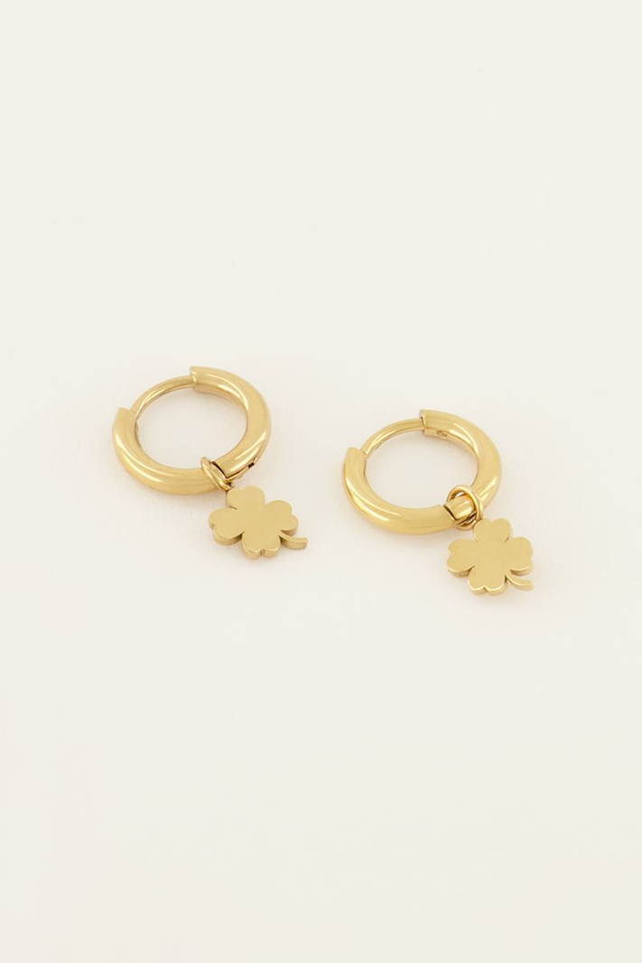 My Jewellery Oorringen met klavertjes 4 - Goudkleurig MJ07340-1200