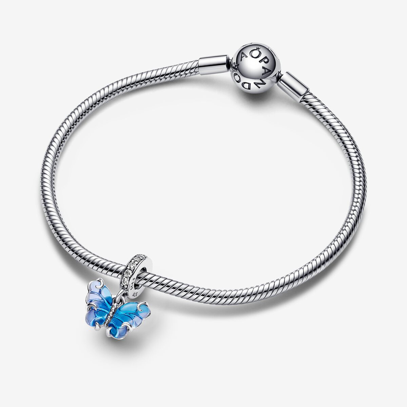 Pandora Blue Murano Glass Butterfly Dangle Charm 792698C01
