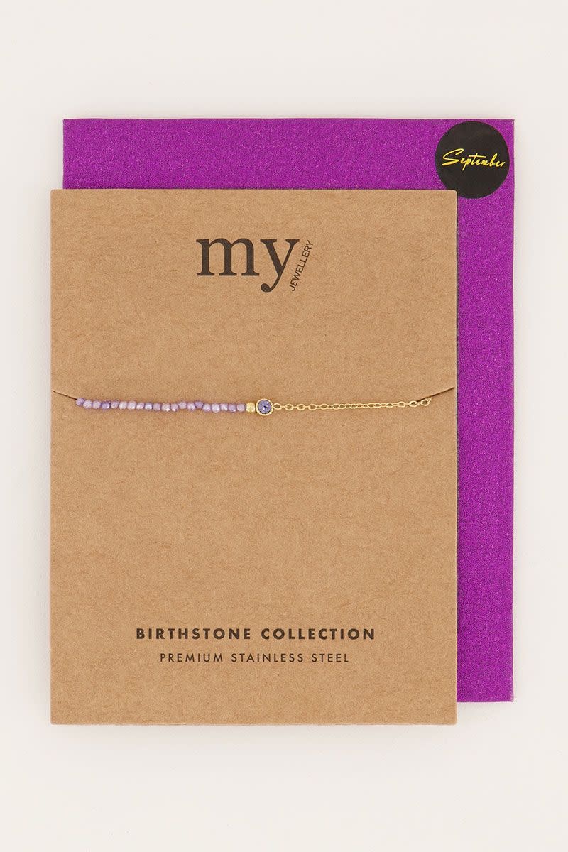 My Jewellery Armband Geboortesteen September - Goudkleurig MJ05947-1200I