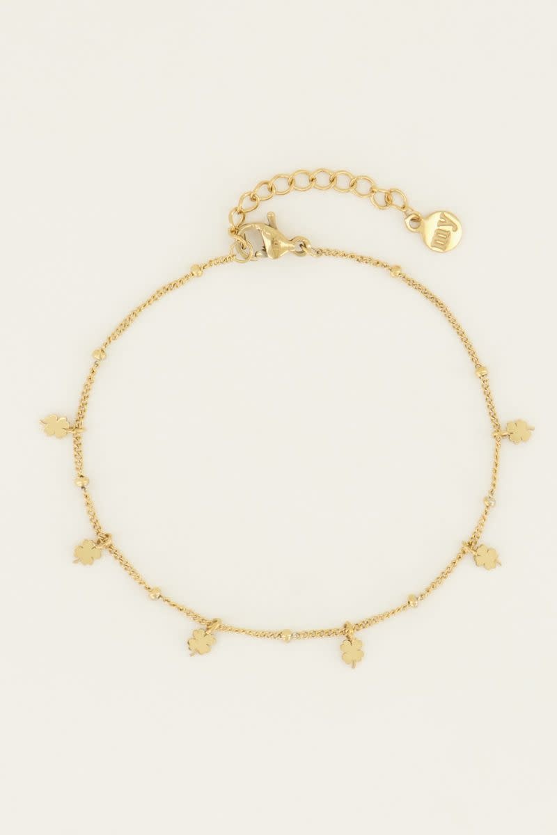 My Jewellery Armband met klavertjes - Goudkleurig MJ04470-1200