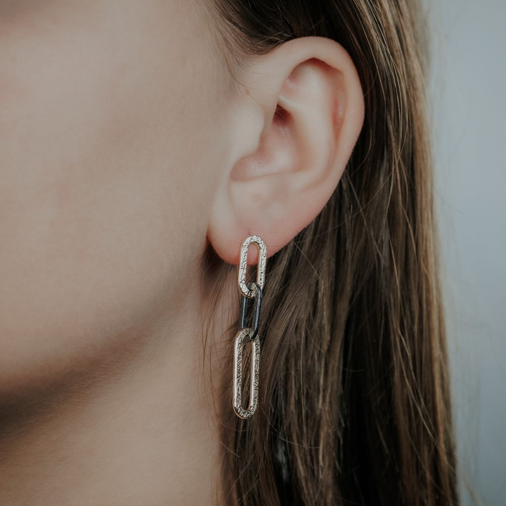 Jéh Jewels Touch of Gold oorbellen - Twee kleuren geschakeld 21035