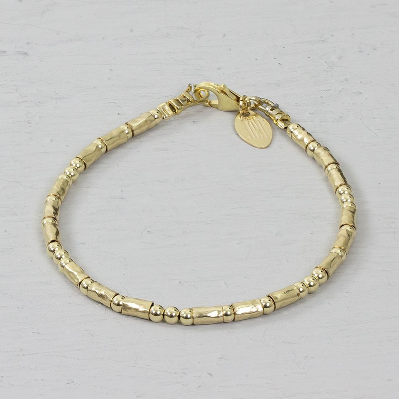 Jéh Jewels Touch of Gold armband - Buisjes en bolletjes goldfilled 21039-18