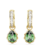 Swarovski Chroma oorbellen Peervorm Goudkleurig/Groen 5662922