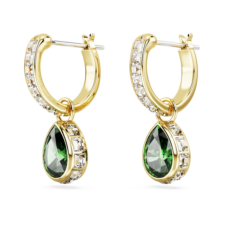 Swarovski Chroma oorbellen Peervorm Goudkleurig/Groen 5662922