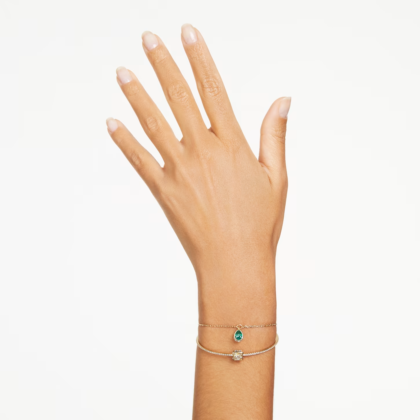 Swarovski Chroma armband Verschillende slijpvormen Goudkleurig/Multi (16,5 cm) 5662924