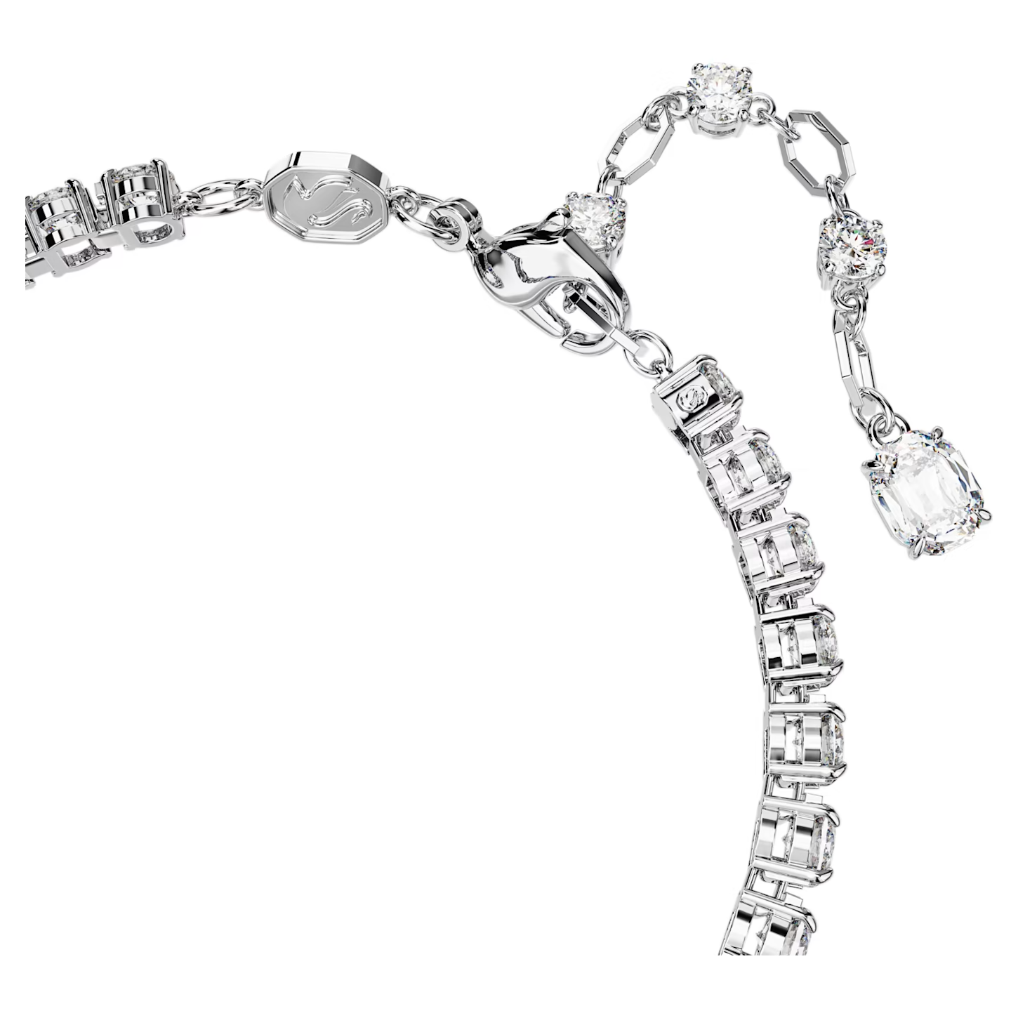 Swarovski Matrix armband Tennis verschillende slijpvormen Zilverkleurig/Groen (15,5 - 19,5 cm) 5666422
