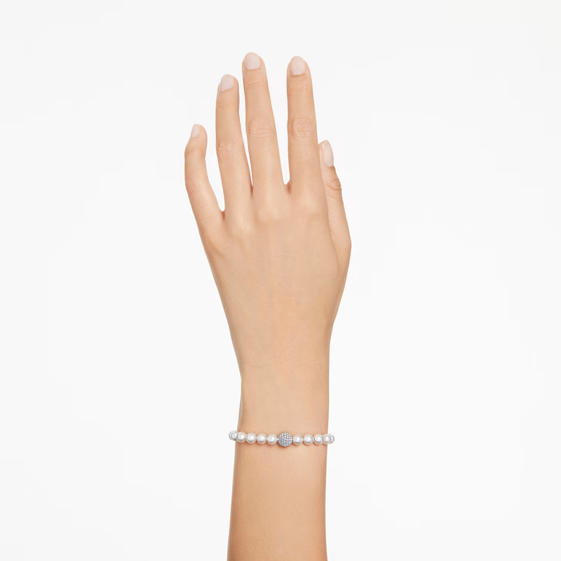 Swarovski Remix armband Parel Zilver/Wit (18,5 - 21,5 cm) 5669529