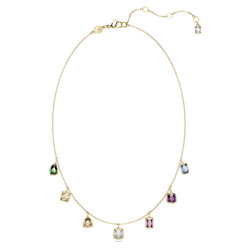 Swarovski Stilla ketting met hanger Verschillende slijpvormen meerkleurig Goud/Multi (38 - 45 cm) 5662918