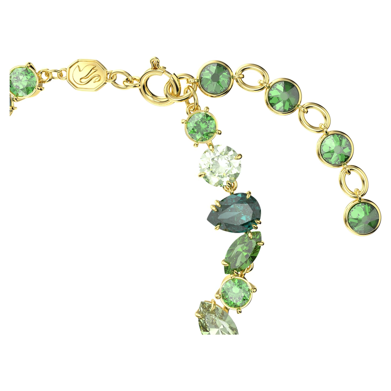 Swarovski Gema armband Verschillende slijpvormen Groen/Goud (16,5 - 19,5 cm) 5652822