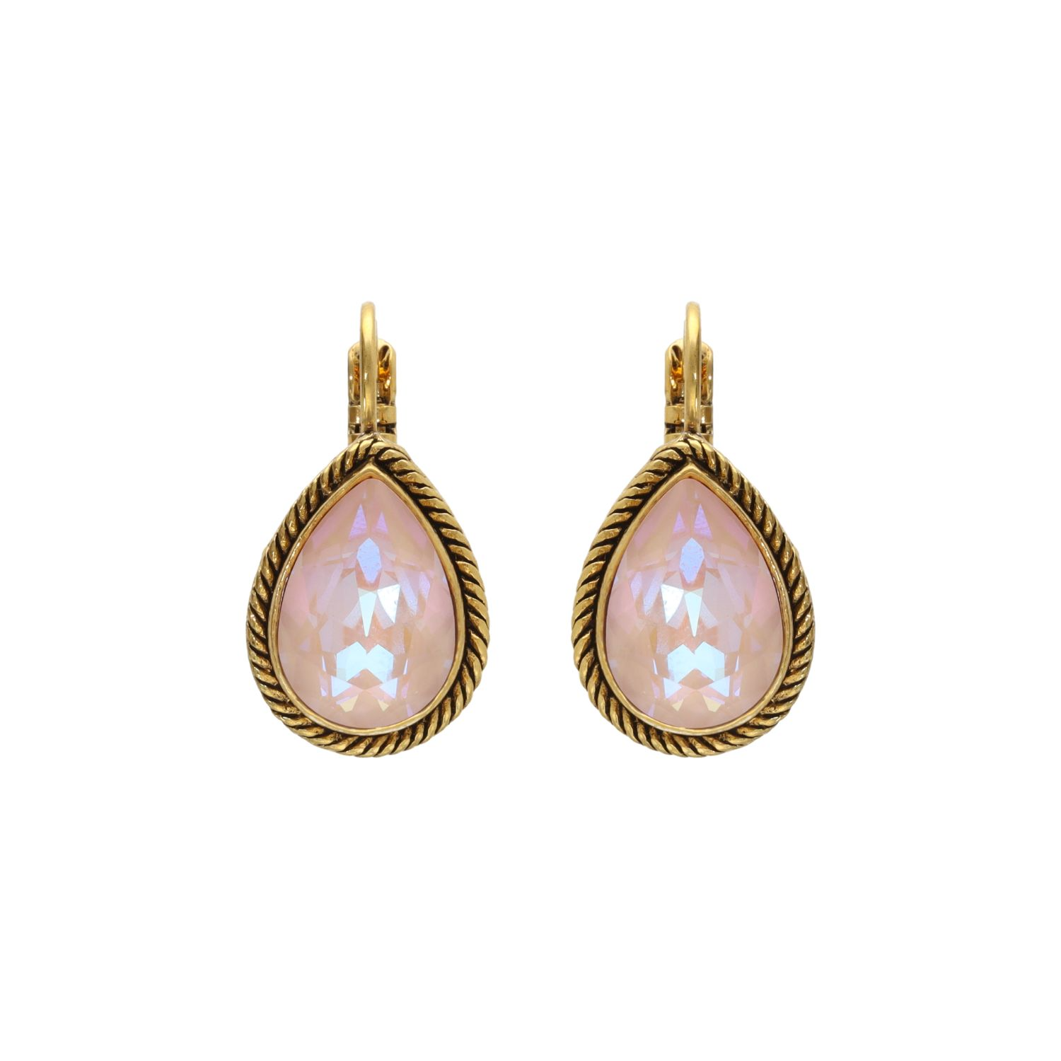 Camps & Camps Goudkleurige oorbellen - Dusty Roze 1D963 DP