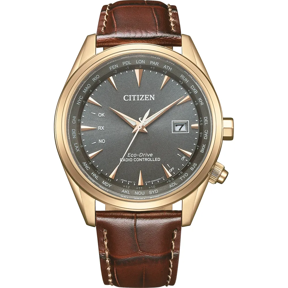 Citizen Leather Radio Controlled Eco-Drive herenhorloge (cal. H145) CB0273-11H