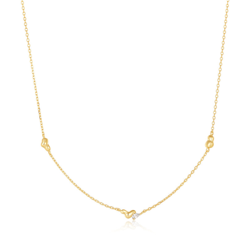 Ania Haie Taking Shape ketting - Gold Twisted Wave Chain Goldplated N050-02G