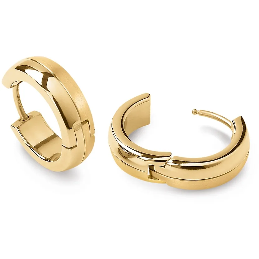 Boccia Goldplated titanium oorringen 0539-18