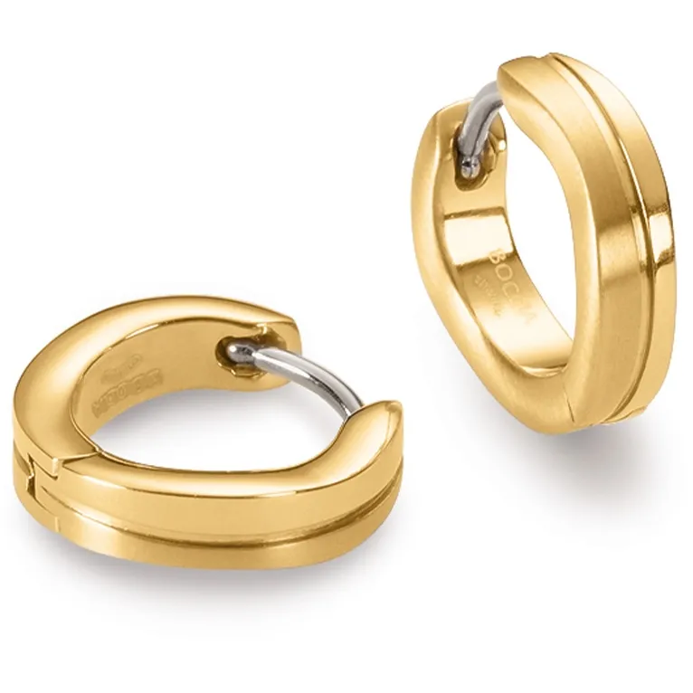 Boccia Goldplated titanium oorringen 0563-06