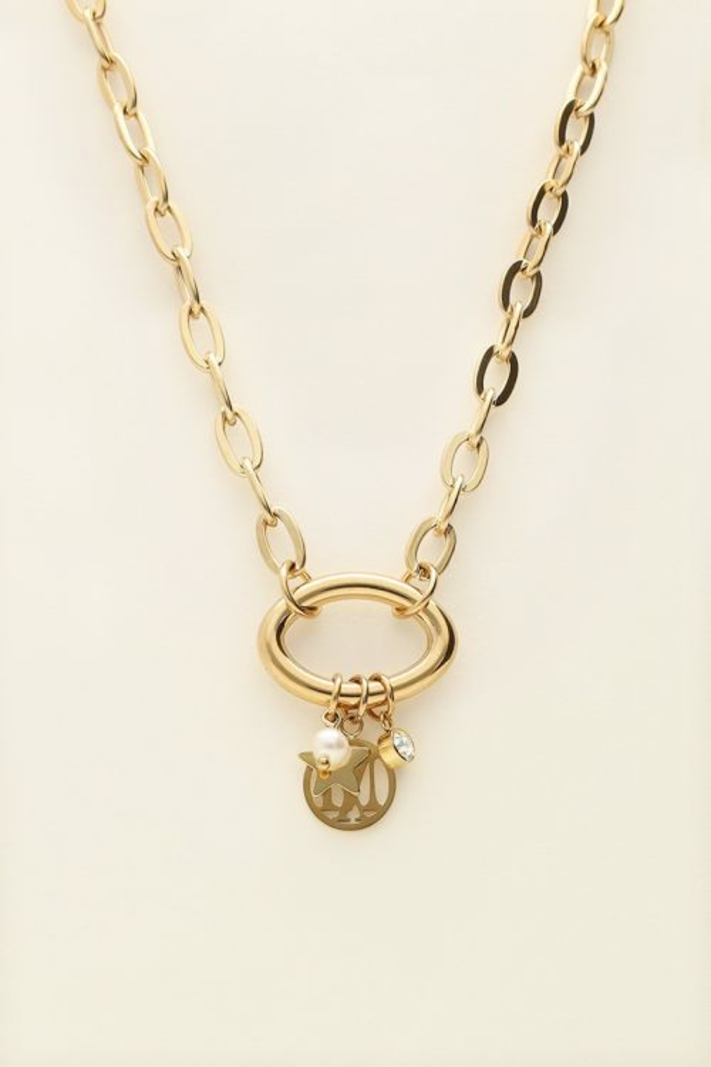 My Jewellery Ketting chain met logo - Goud MJ09234-1200