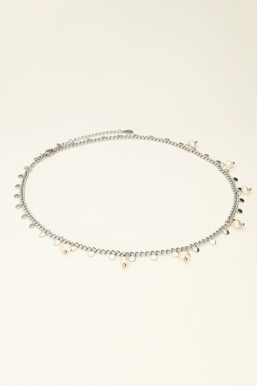 My Jewellery Ketting met rondjes en parels - Zilver MJ09226-1500