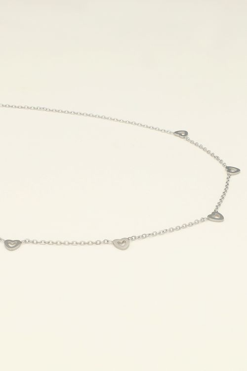 My Jewellery Ketting met open hartjes - Zilverkleurig MJ09230-1500