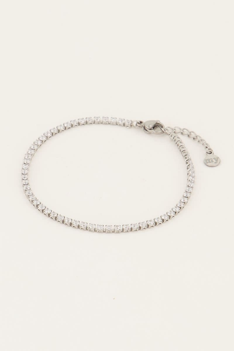 My Jewellery Bracelet crystal stones - Zilverkleurig MJ06045-1500