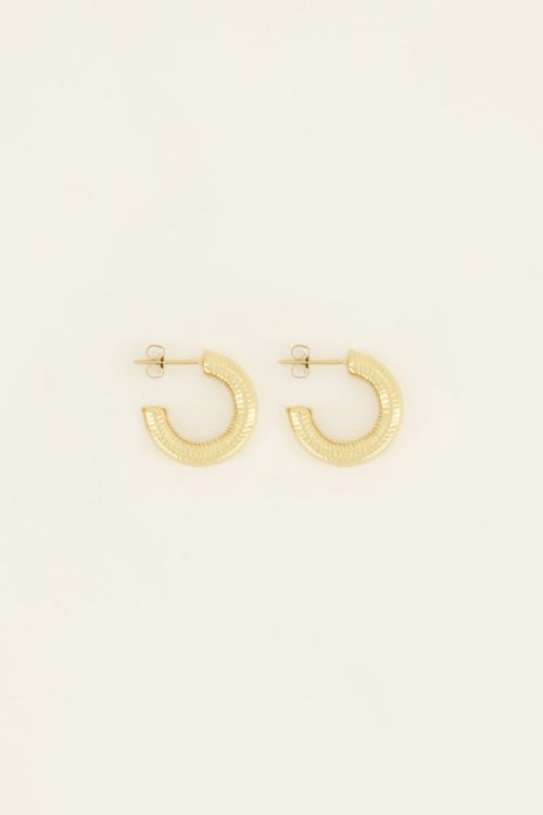 My Jewellery Oorstekers rond klein - Goud MJ07380-1200