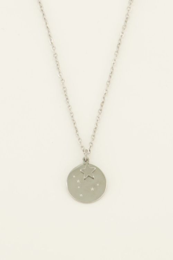 My Jewellery Ketting met munt en ster - Zilver MJ08429-1500