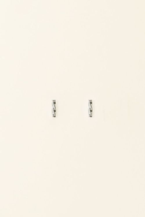 My Jewellery Oorknopjes staafjes gedraaid - Zilverkleurig MJ08525-1500