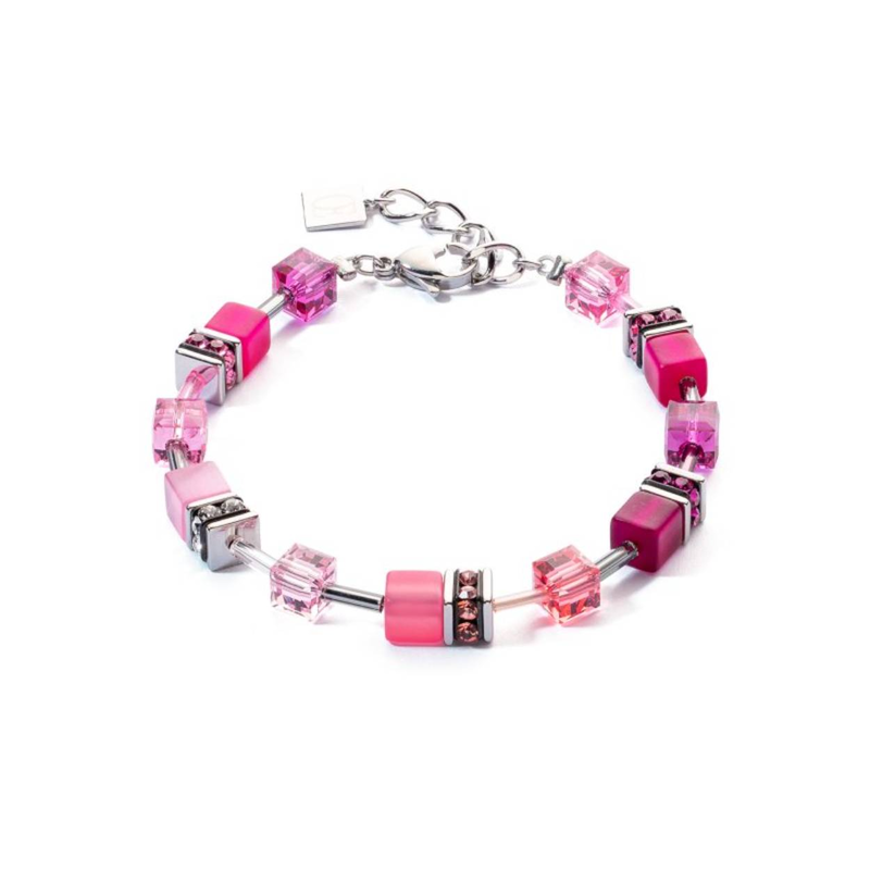 Coeur de Lion Armband - Silver-Magenta 2838/30-0422