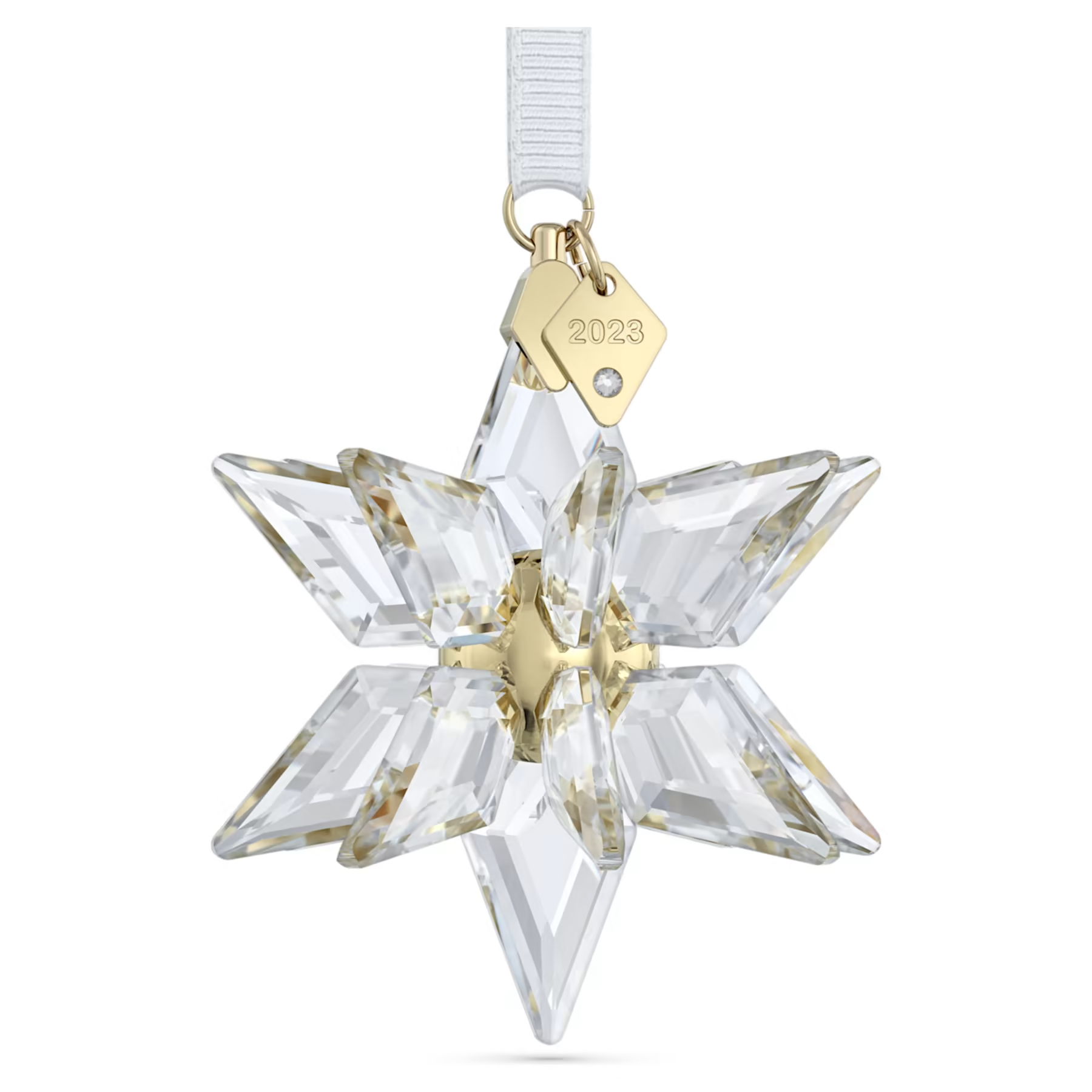 Swarovski Annual Edition kristallen ornament 3D 2023 Wit/Goudkleurig 5651397