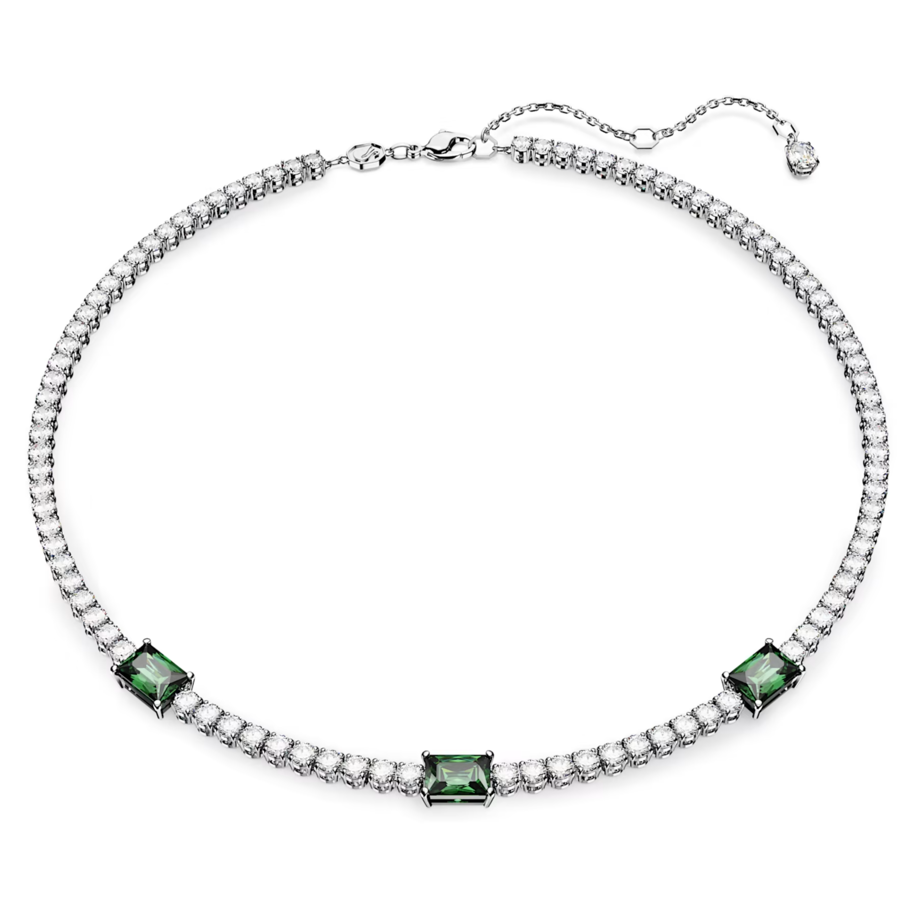 Swarovski Matrix ketting Tennis verschillende slijpvormen Zilverkleurig, Wit 5666168