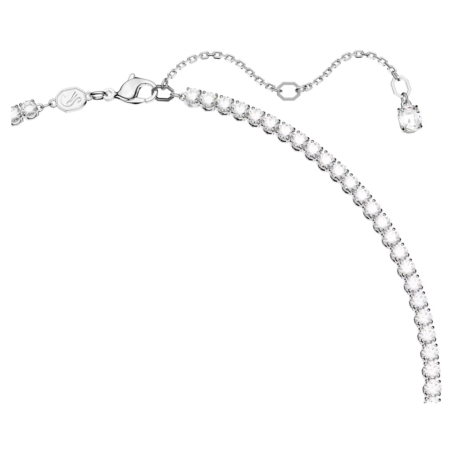 Swarovski Matrix ketting Tennis verschillende slijpvormen Zilverkleurig, Wit 5666168