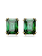 Swarovski Matrix oorbellen Vierkante slijpvorm Goud/Groen 5677142