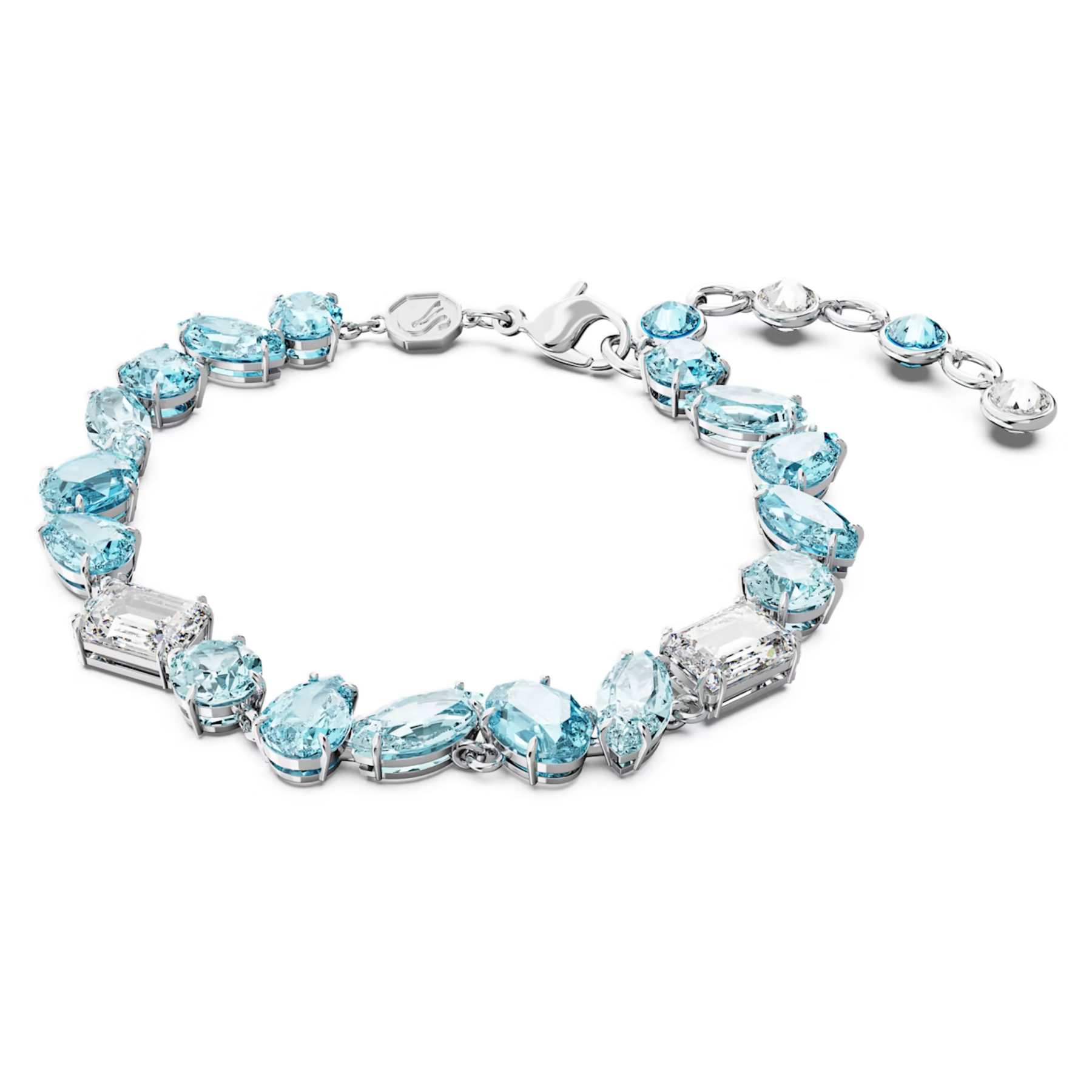 Swarovski Gema armband Verschillende slijpvormen Zilverkleurig/Blauw 5666018