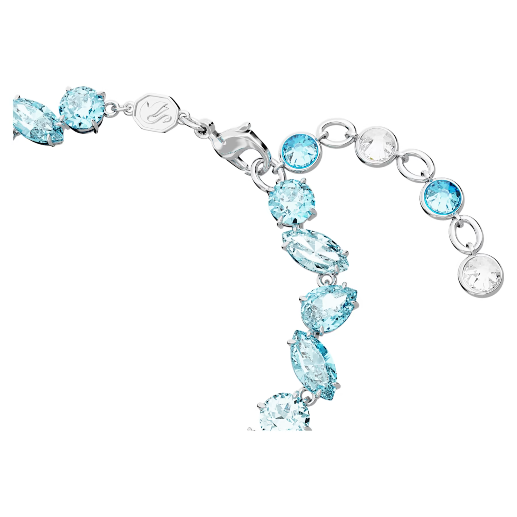 Swarovski Gema armband Verschillende slijpvormen Zilverkleurig/Blauw 5666018