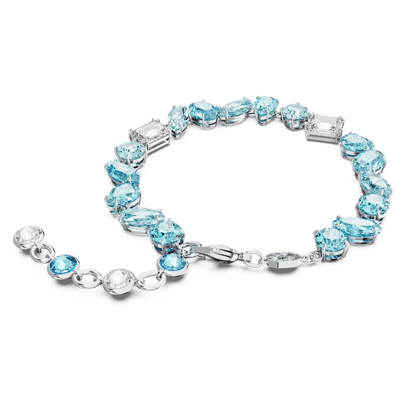 Swarovski Gema armband Verschillende slijpvormen Zilver/Blauw 5666018