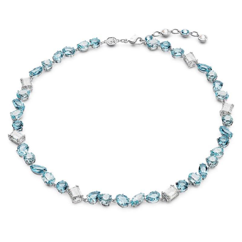 Swarovski Gema ketting Verschillende slijpvormen Blauw 5666007