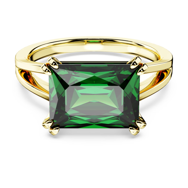 Swarovski Stilla ring Cocktail ring rechthoekige slijpvorm Goudkleurig/Groen