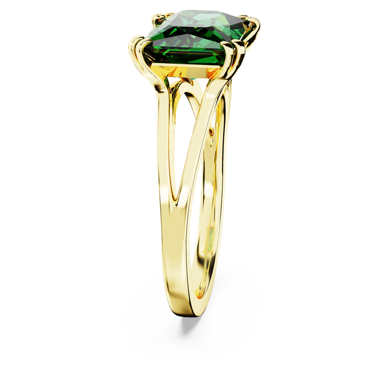 Swarovski Stilla ring Cocktail ring rechthoekige slijpvorm Goudkleurig/Groen