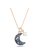 Swarovski Sublima ketting met hanger Maan meerkleurig Rosé/Zwart (40 - 47 cm) 5671585
