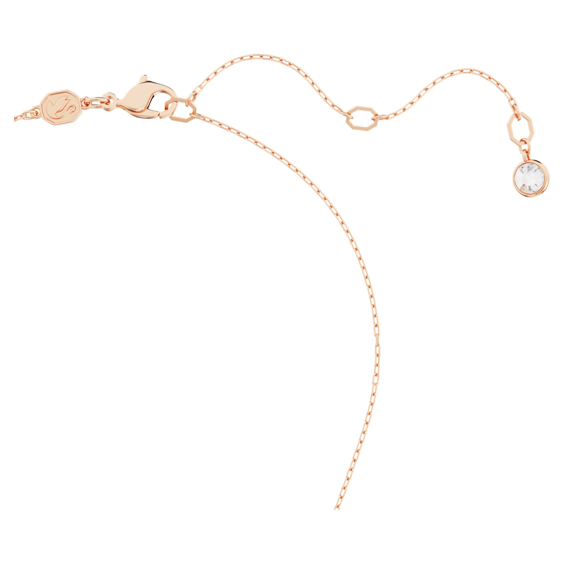 Swarovski Sublima ketting met hanger Maan meerkleurig Rosé/Zwart (40 - 47 cm) 5671585