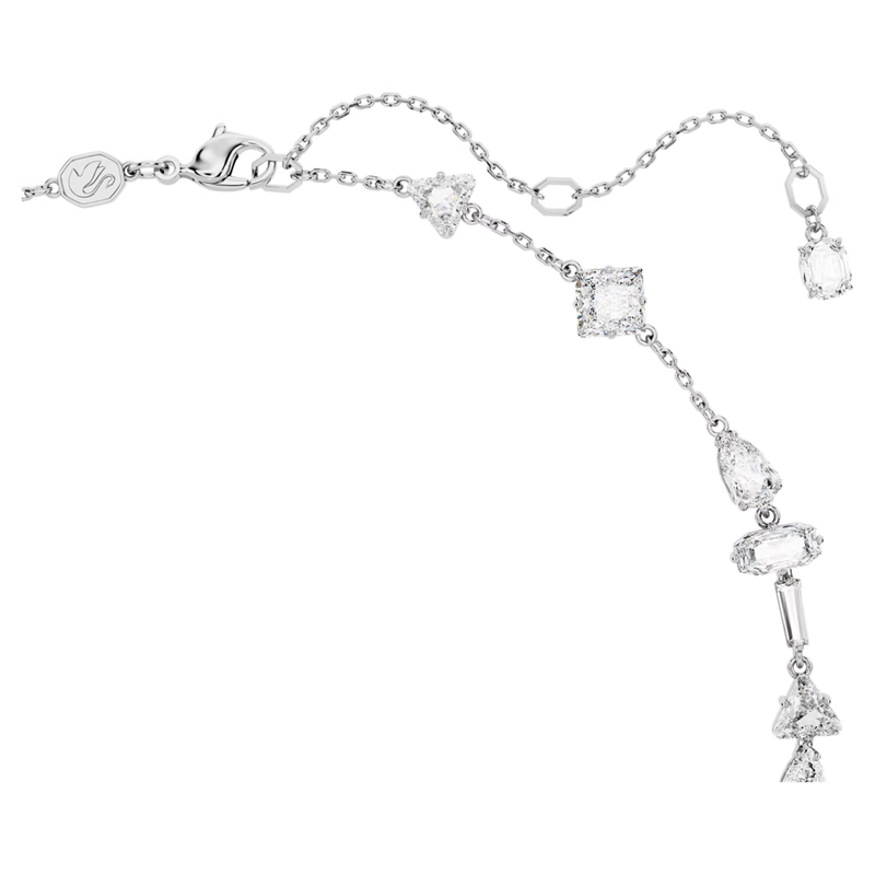 Swarovski Mesmera ketting Y-Ketting verschillende slijpvormen Zilver/Wit (38 - 45 cm) 5661520