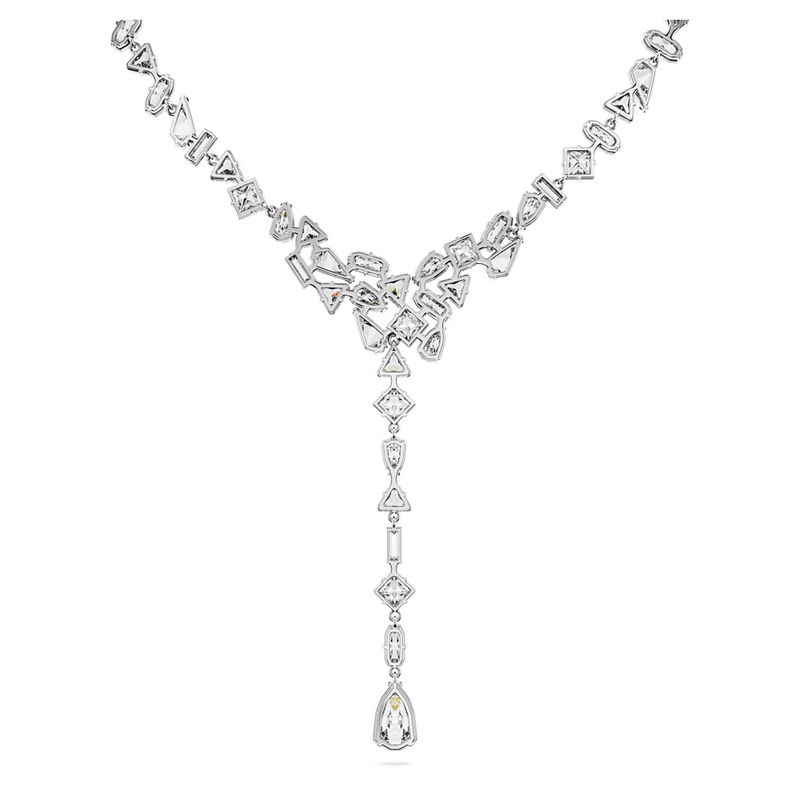 Swarovski Mesmera ketting Y-Ketting verschillende slijpvormen Zilver/Wit (38 - 45 cm) 5661520