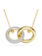 Swarovski Dextera ketting met hanger Twee ringen Goud/Wit (38 - 45 cm) 5668820
