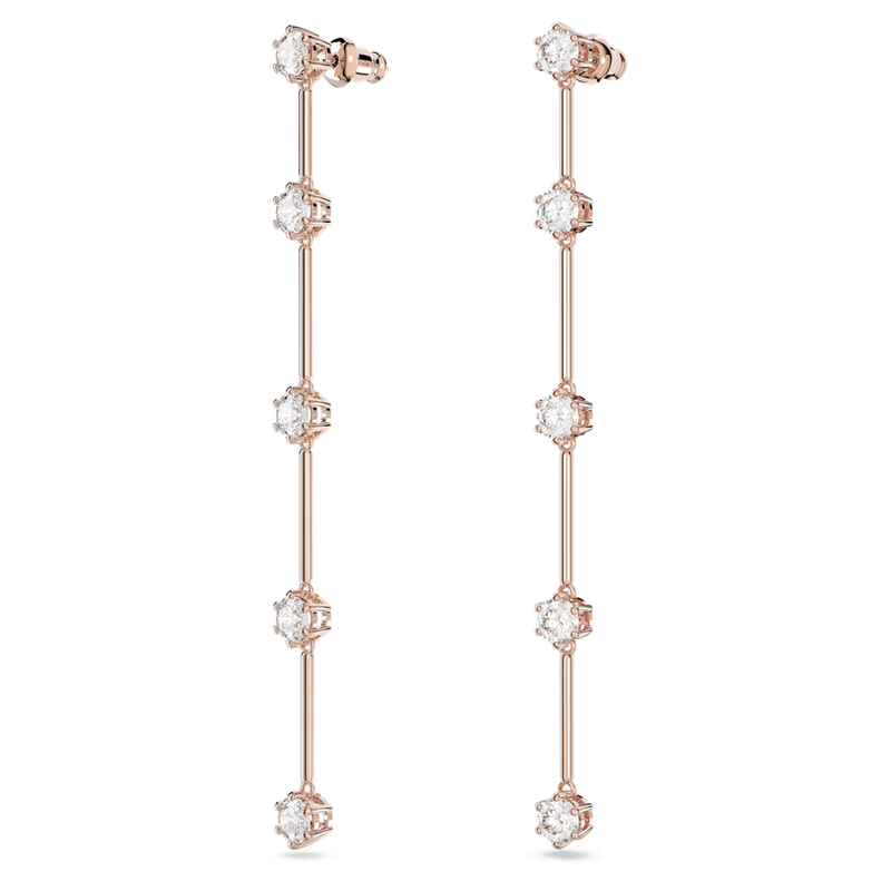 Swarovski Constella oorbellen Ronde slijpvorm Rosé/Wit 5661463