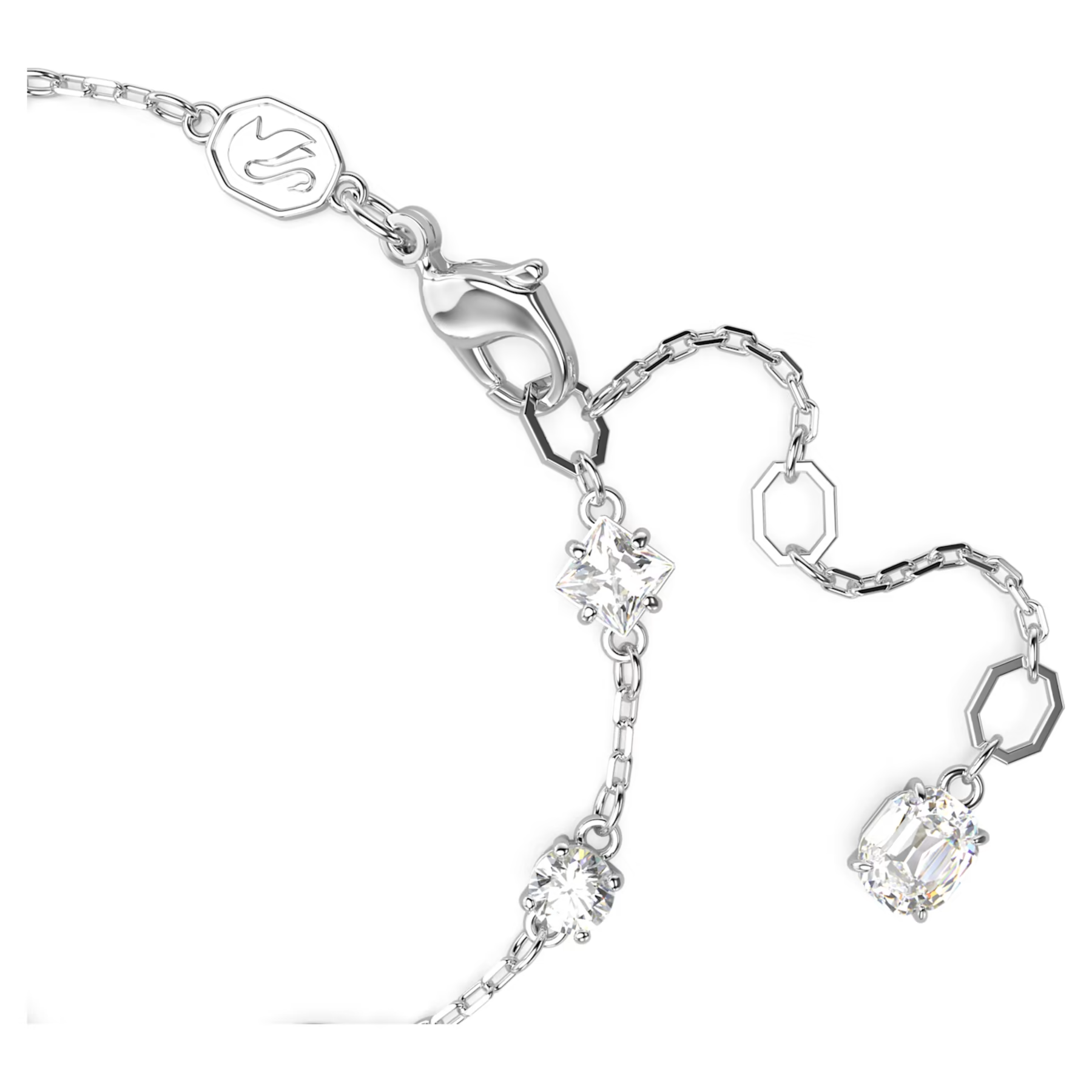 Swarovski Mesmera armband Verschillende slijpvormen Zilverkleurig/Wit (M) 5661530