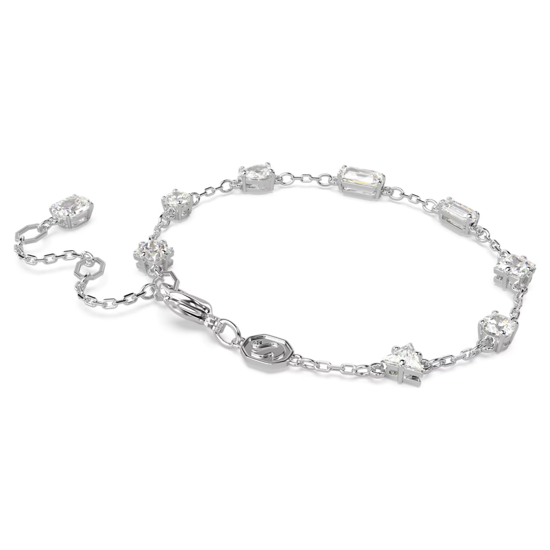 Swarovski Mesmera armband Verschillende slijpvormen Zilverkleurig/Wit (M) 5661530