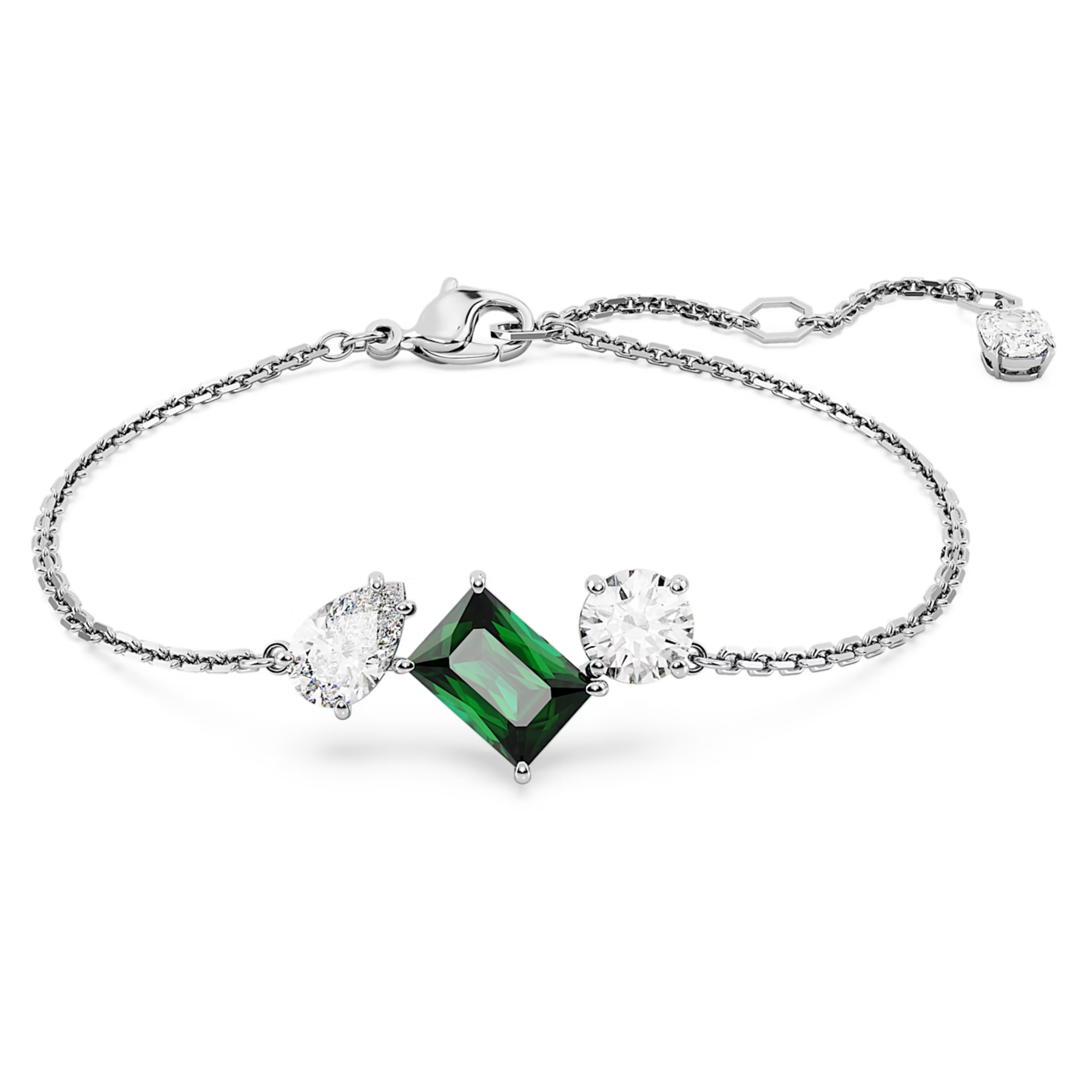 Swarovski Mesmera armband Verschillende slijpvormen Zilverkleurig/Groen 5668360