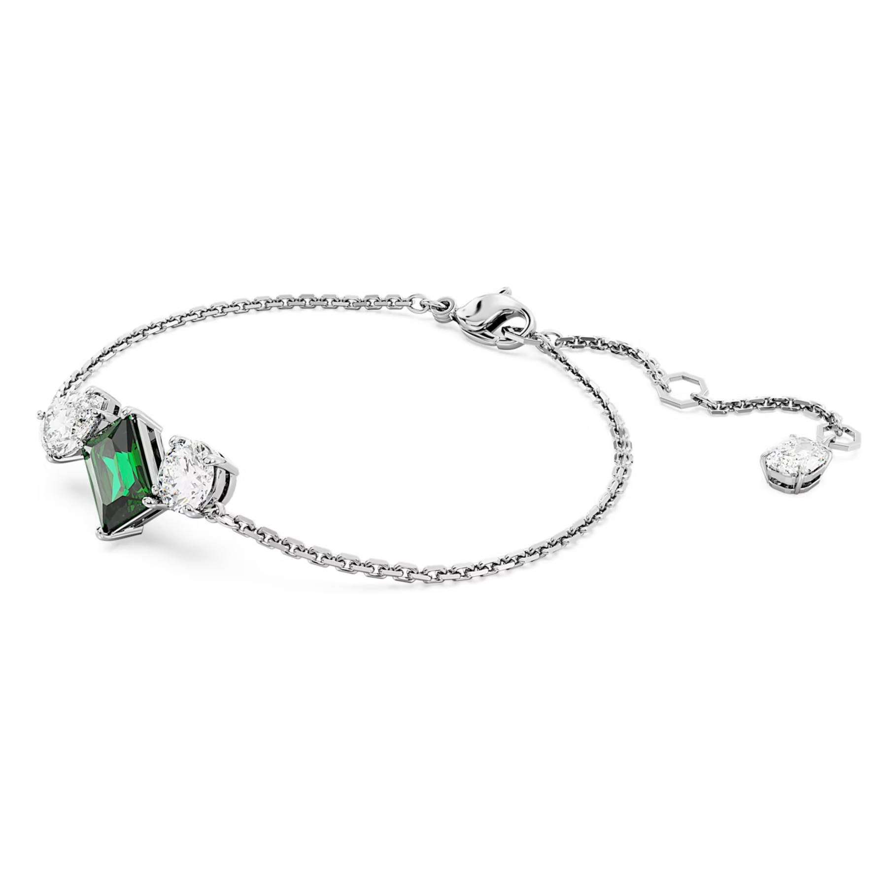 Swarovski Mesmera armband Verschillende slijpvormen Zilverkleurig/Groen 5668360