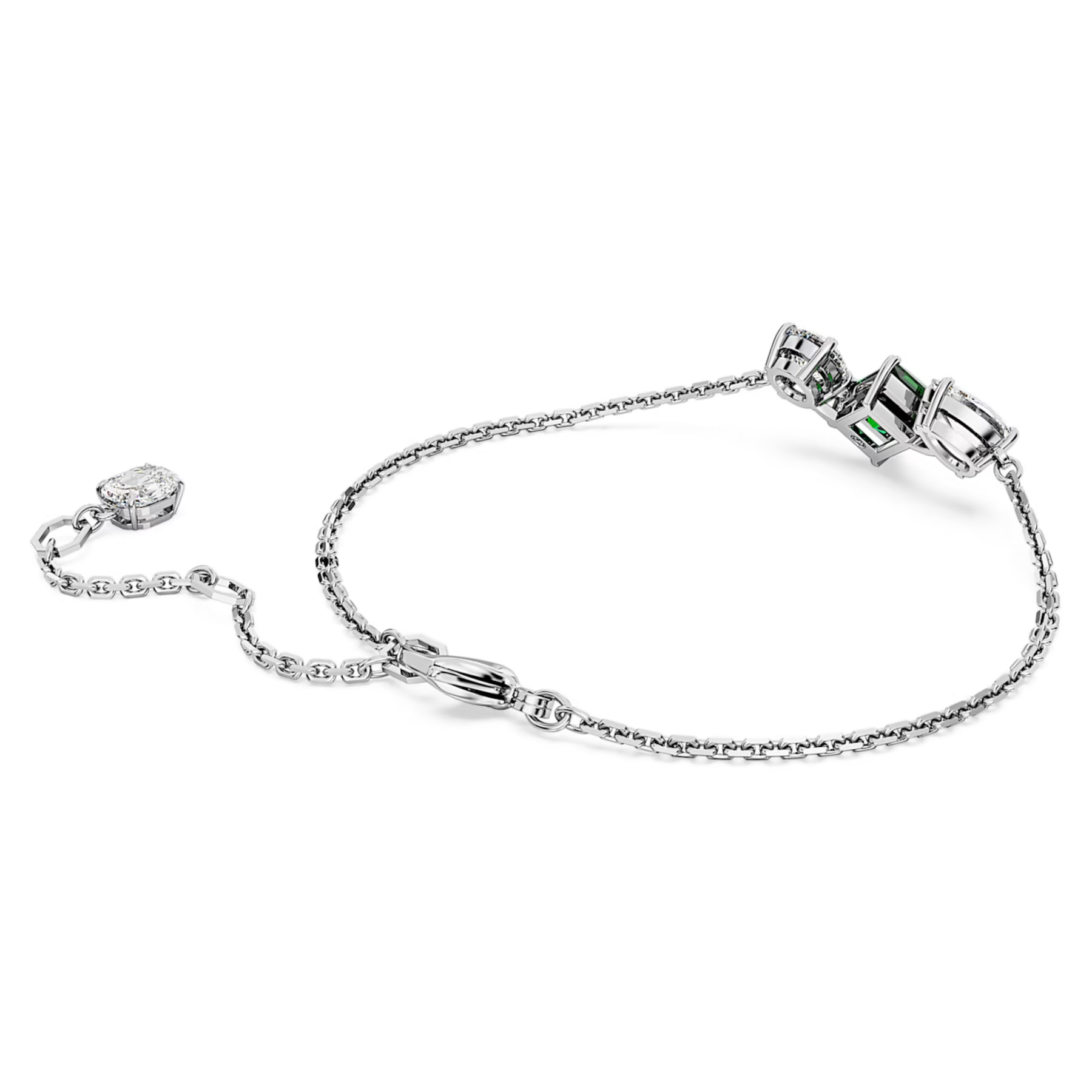 Swarovski Mesmera armband Verschillende slijpvormen Zilverkleurig/Groen 5668360